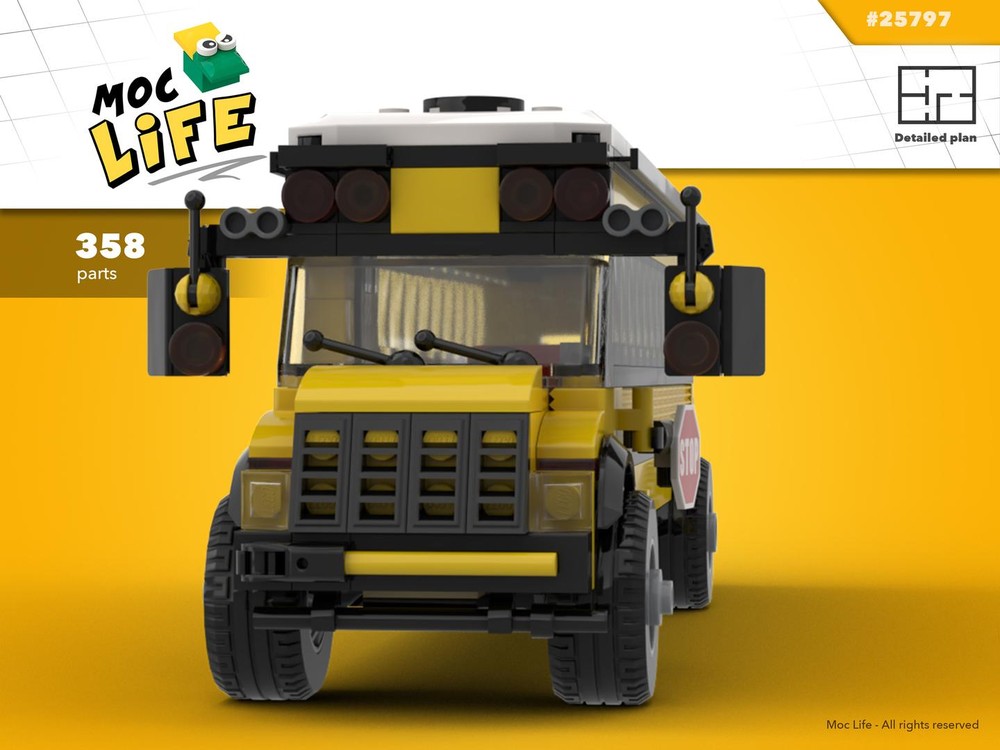 Lego American school bus
