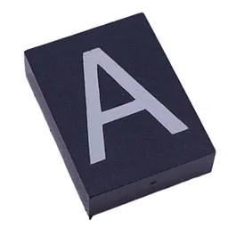 Modulex Tile 3 x 4 with White 'A' Print, without Internal Supports / Modulex Tile Blue