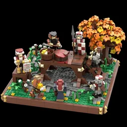 Medieval execution of two robber knights