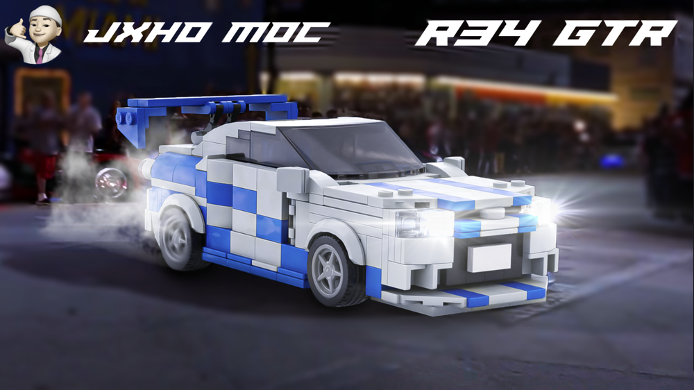 Lego Skyline R34 GTR Detailed from 2F2F