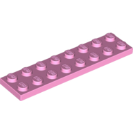 Lego Plate 2 x 8 / Bright Pink