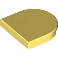 Tile Round 2 x 2 Half Circle / Bright Light Yellow