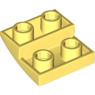 Lego Brick Curved Inverted 2 x 2 x 2/3 / Bright Light Yellow