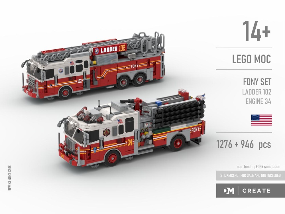 Lego FDNY set - Ladder 102 + Engine 34