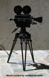 Old-Fashioned Movie Camera