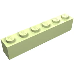 Brick 1 x 6 / Yellowish Green