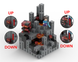 Nether Scene – Basalt Deltas with Jumping Magma Cubes (kinetic)