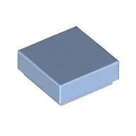 Tile 1 x 1 with Groove / Bright Light Blue