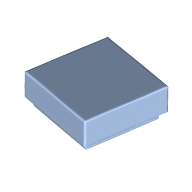 Lego Tile 1 x 1 with Groove / Bright Light Blue