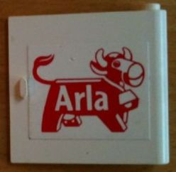 Lego Door 1 x 5 x 4 Right with Arla Dairy Logo Pattern (Sticker) - Set 1581-2