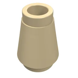 Cone 1 x 1 [Top Groove] / Tan