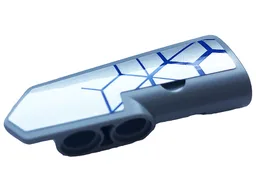Technic, Panel Fairing #21 Very Small Smooth, Side B with Silver and Blue Race Pattern (Sticker) - Set 42123