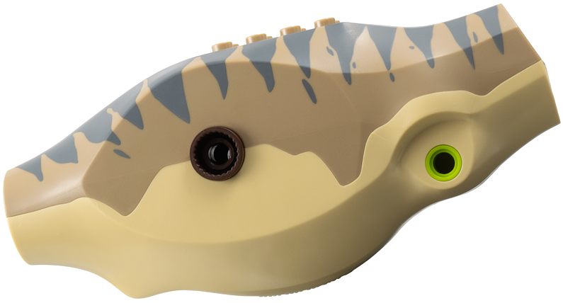 Lego Animal Body Part, Dinosaur, Tyrannosaurus Rex Body with Tan Belly, Sand Blue Markings print / Tan