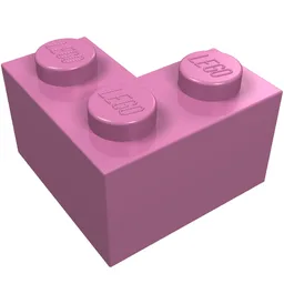 Brick 2 x 2 Corner / Dark Pink