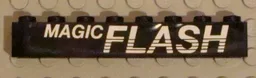 Brick 1 x 8 with White 'MAGIC FLASH' Pattern (Sticker) - Set 5581