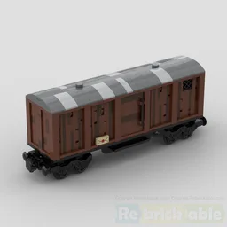 7 stud wide, old style train car for 10277 crocodile locomotive