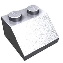 Brick Sloped 45° 2 x 2 / Metallic Silver
