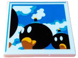 Tile 4 x 4 with Bob-Ombs Print