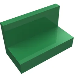 Panel 1 x 2 x 1 [Square Corners] / Green