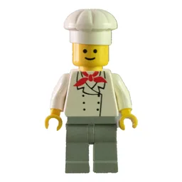 Chef - White Torso, Light Gray Legs (3626b Head)
