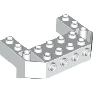 Brick Special, Train Front Sloping Base Wedged with 4 Studs on Front and 2 x 4 Cutout / White