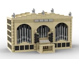 Church organ in light colours