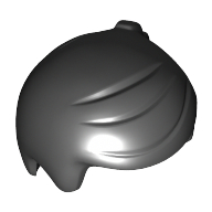 Lego Hair Rear Cowlick / Black
