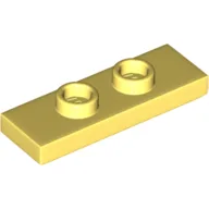 Plate Special 1 x 3 with 2 Studs with Groove and Inside Stud Holder (Jumper) / Bright Light Yellow