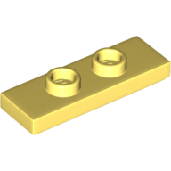 Lego Plate Special 1 x 3 with 2 Studs with Groove and Inside Stud Holder (Jumper) / Bright Light Yellow