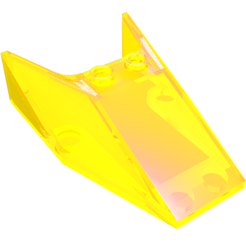 Lego Windscreen 6 x 4 x 1 1/3 with Hollow Studs / Trans-Neon Green