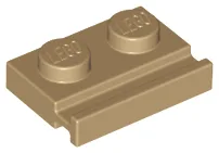 Plate Special 1 x 2 with Door Rail