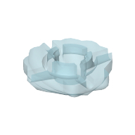 Lego Clikits Icon, Shell 2 x 2 with Hole / Trans-Very Lt Blue