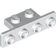 Bracket 1 x 2 - 1 x 4 [Rounded Corners] / White