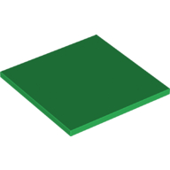 Lego Tile 6 x 6 with Bottom Tubes / Green