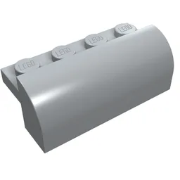 Brick Curved 2 x 4 x 1 1/3 / Light Bluish Gray
