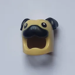 Costume / Mask, Dog, Pug Print / Tan