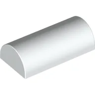 Brick Curved 2 x 4 Double, No Studs, with Groove / White
