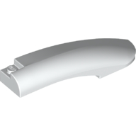Lego Brick Round, Curved 10 x 2 x 2 with Rounded End Right / White