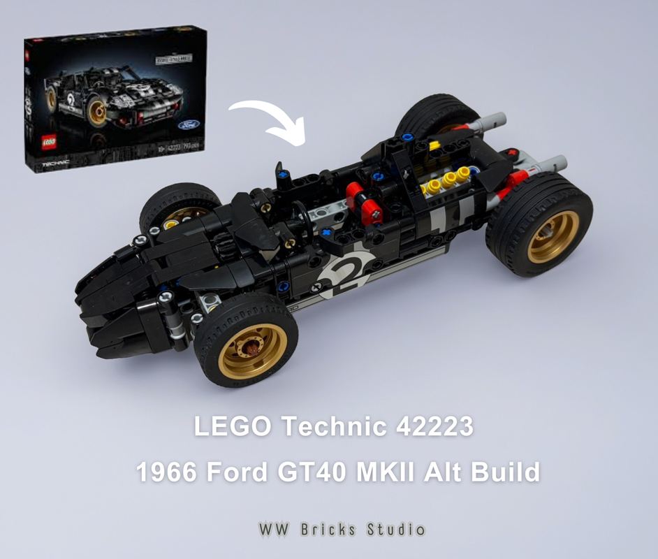 Lego 1966 Brabham BT19 F1 – LEGO Technic 42223 1966 Ford GT40 MKII Alternate Build