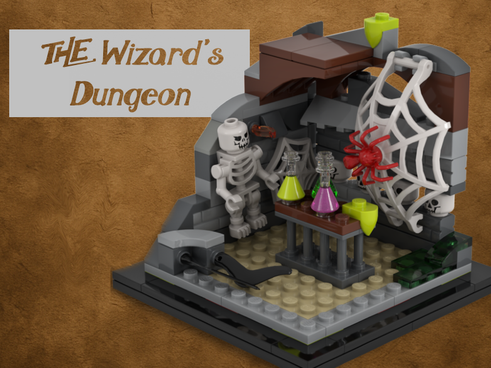 Lego Medieval Wizard Dungeon (Vignette)