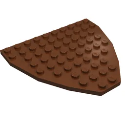 Wedge Plate 9 x 10 Boat Bow / Reddish Brown