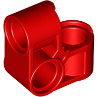 Lego Technic Pin Connector Perpendicular 2 x 2 Bent / Red