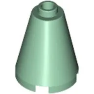 Cone 2 x 2 x 2, Open Stud / Sand Green