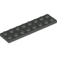 Lego Plate 2 x 8 / Dark Gray