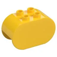 Duplo Brick 2 x 4 x 2 Rounded Ends / Reddish Brown