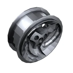 Wheel 81.6 x 34 ZR Three Spoke Swirl / Metallic Silver