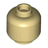 Minifig Head [Plain] [Vented Stud - 2 Holes] / Tan