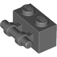 Brick Special 1 x 2 with Handle / Dark Bluish Gray