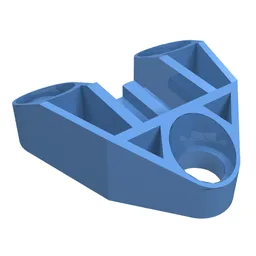 Technic Connector Block 3 x 3 Triangular with Axle, and Pin Hole / Medium Blue