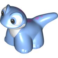 Lego Duplo Animal Salamander with White Chest, Lavender Spots print (Bruni) / Medium Blue